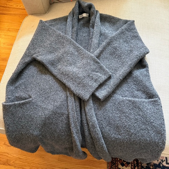 Bare Knitwear Baby Alpaca Coat cardigan in Charcoal Lauren Manoogian OS - Picture 5 of 8